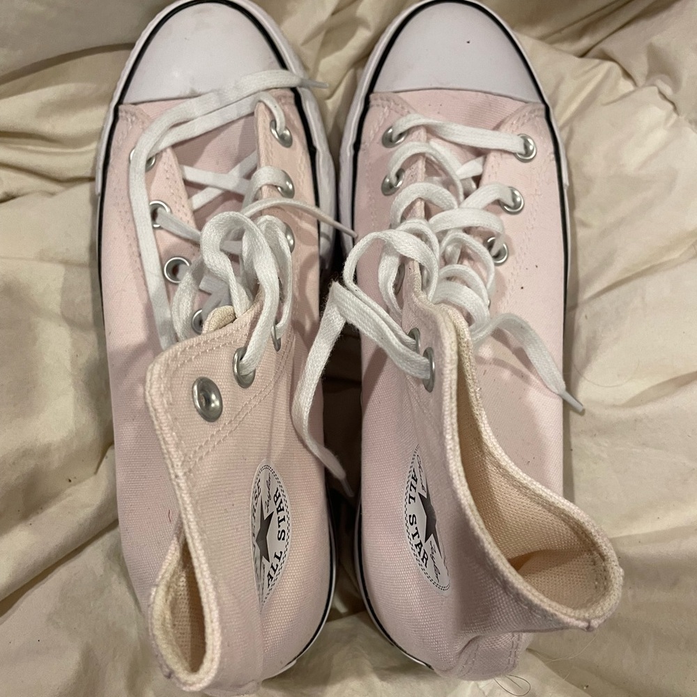 Converse Pink High Tops Size 9